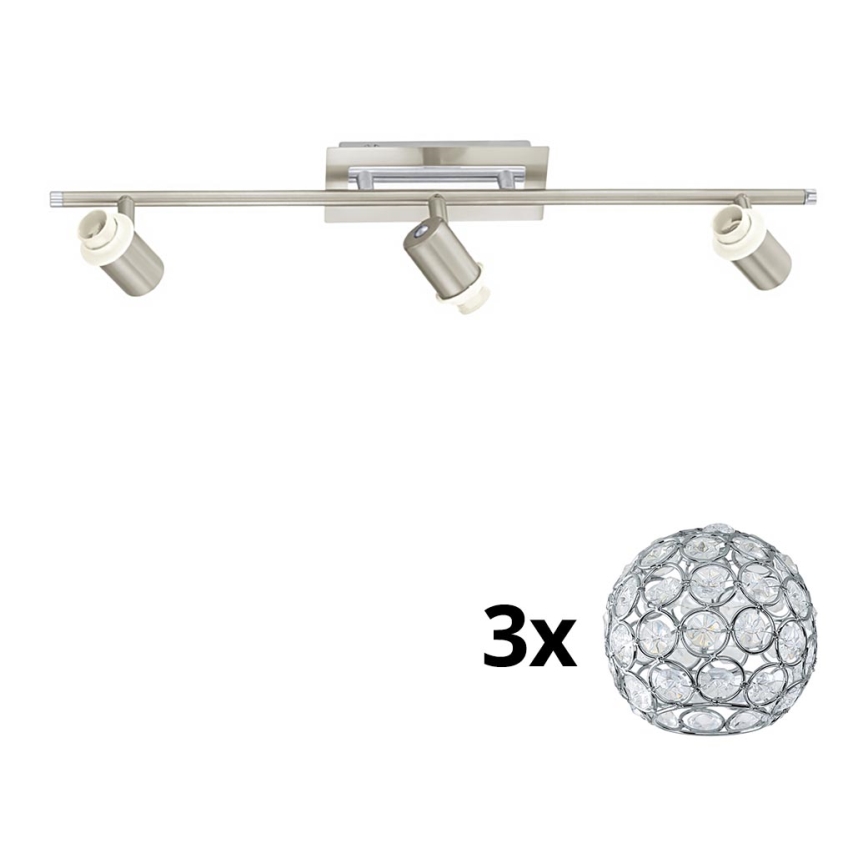 Eglo - Світлодіодний точковий світильник MY CHOICE 3xE14/40W/230V матовий хром