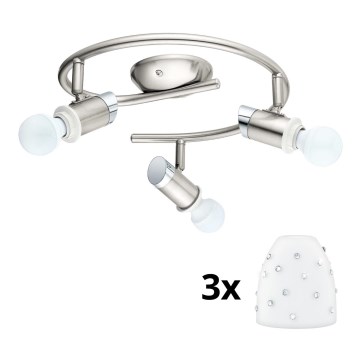 Eglo - Світлодіодний точковий світильник MY CHOICE 3xE14/4W/230V  матовий хром/білий