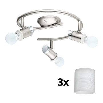 Eglo - Світлодіодний точковий світильник MY CHOICE 3xE14/4W/230V  матовий хром/білий