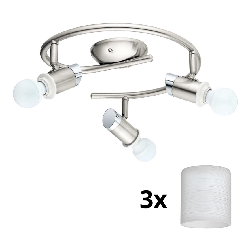 Eglo - Світлодіодний точковий світильник MY CHOICE 3xE14/4W/230V  матовий хром/білий