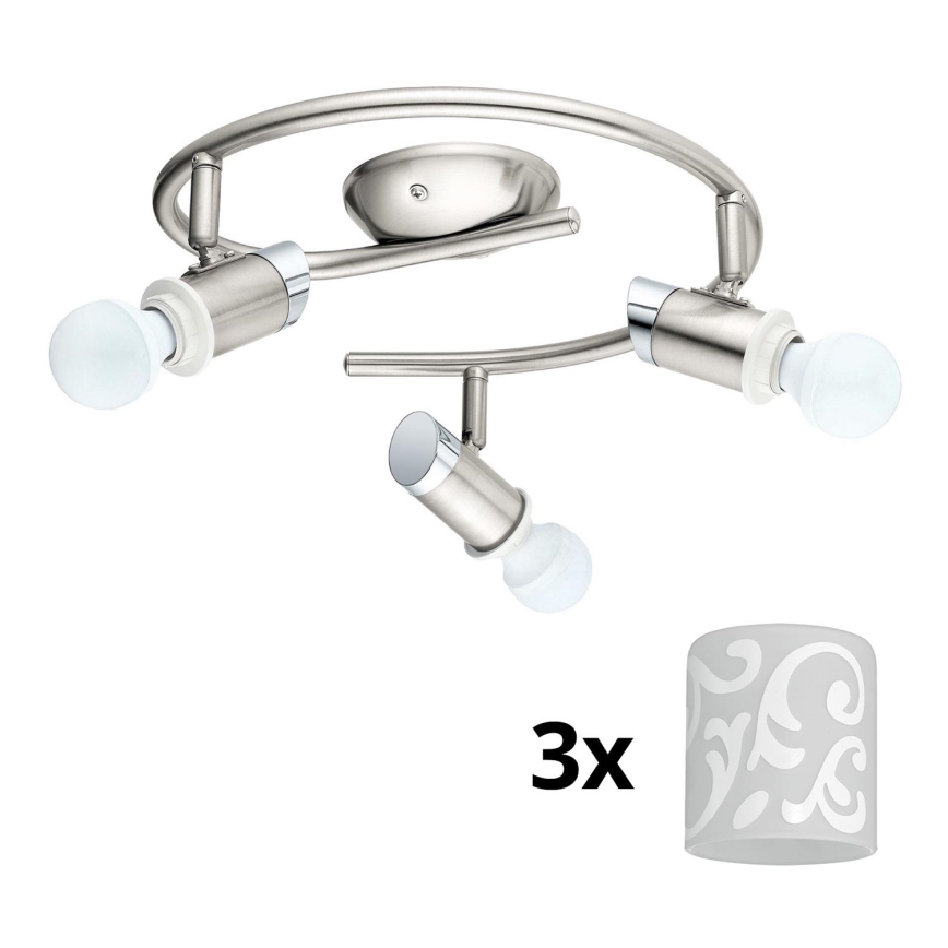 Eglo - Світлодіодний точковий світильник MY CHOICE 3xE14/4W/230V  матовий хром/білий