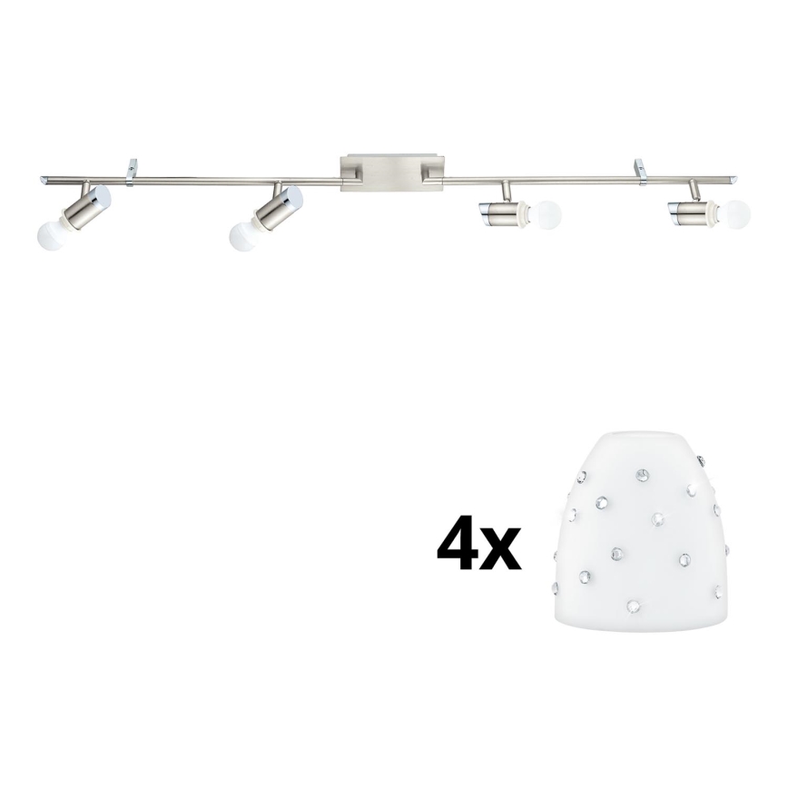 Eglo - Світлодіодний точковий світильник MY CHOICE 4xE14/4W/230V  матовий хром/білий