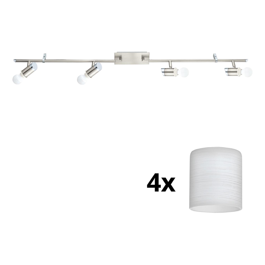 Eglo - Світлодіодний точковий світильник MY CHOICE 4xE14/4W/230V  матовий хром/білий