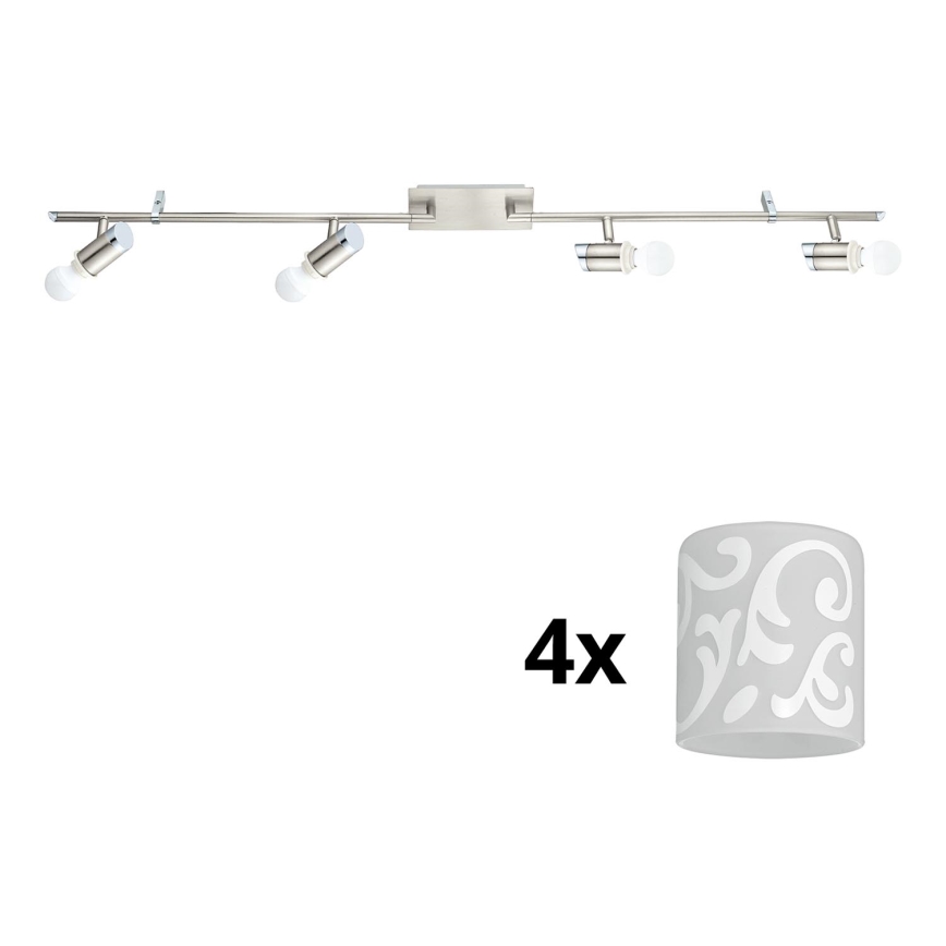Eglo - Світлодіодний точковий світильник MY CHOICE 4xE14/4W/230V матовий хром/білий