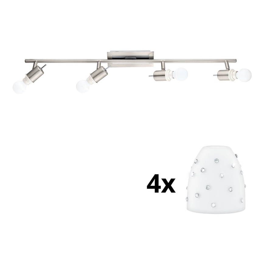 Eglo - Світлодіодний точковий світильник MY CHOICE 4xE14/4W/230V матовий хром/білий
