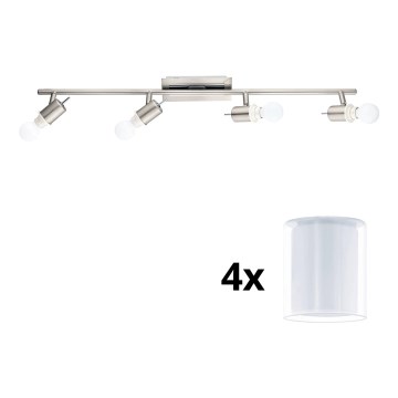Eglo - Світлодіодний точковий світильник MY CHOICE 4xE14/4W/230V матовий хром/білий