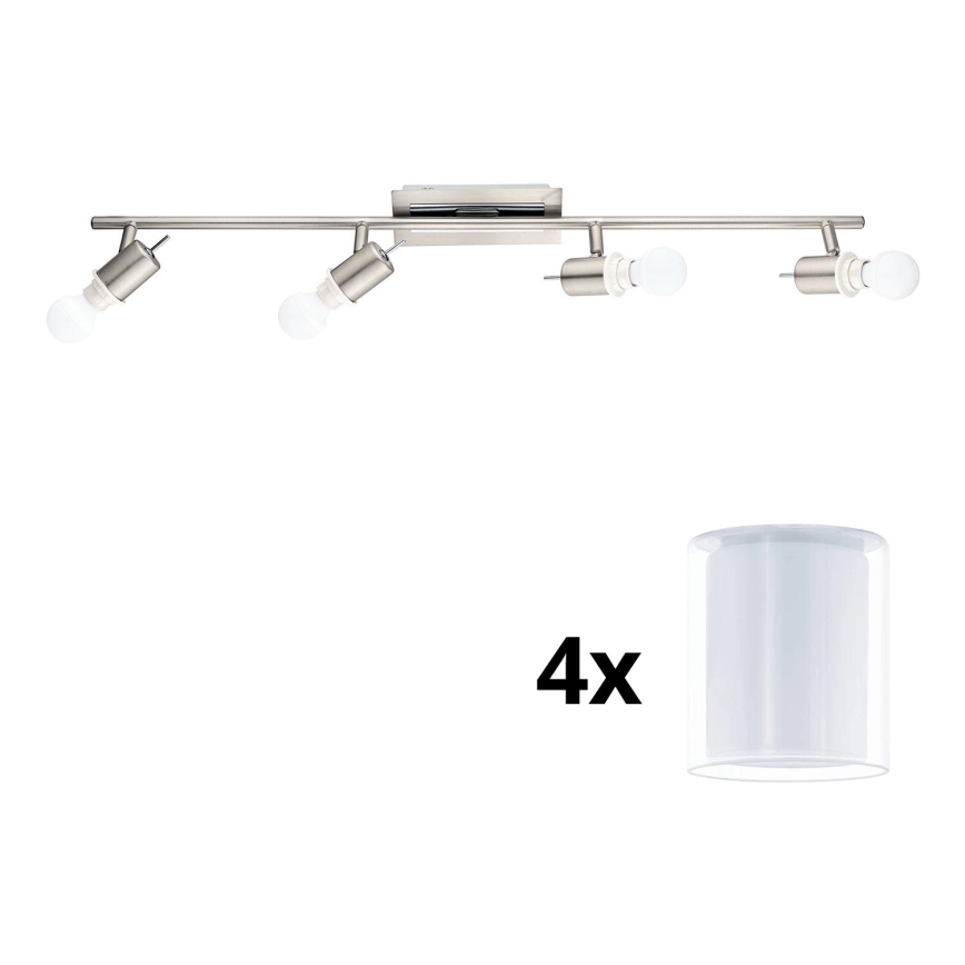 Eglo - Світлодіодний точковий світильник MY CHOICE 4xE14/4W/230V матовий хром/білий