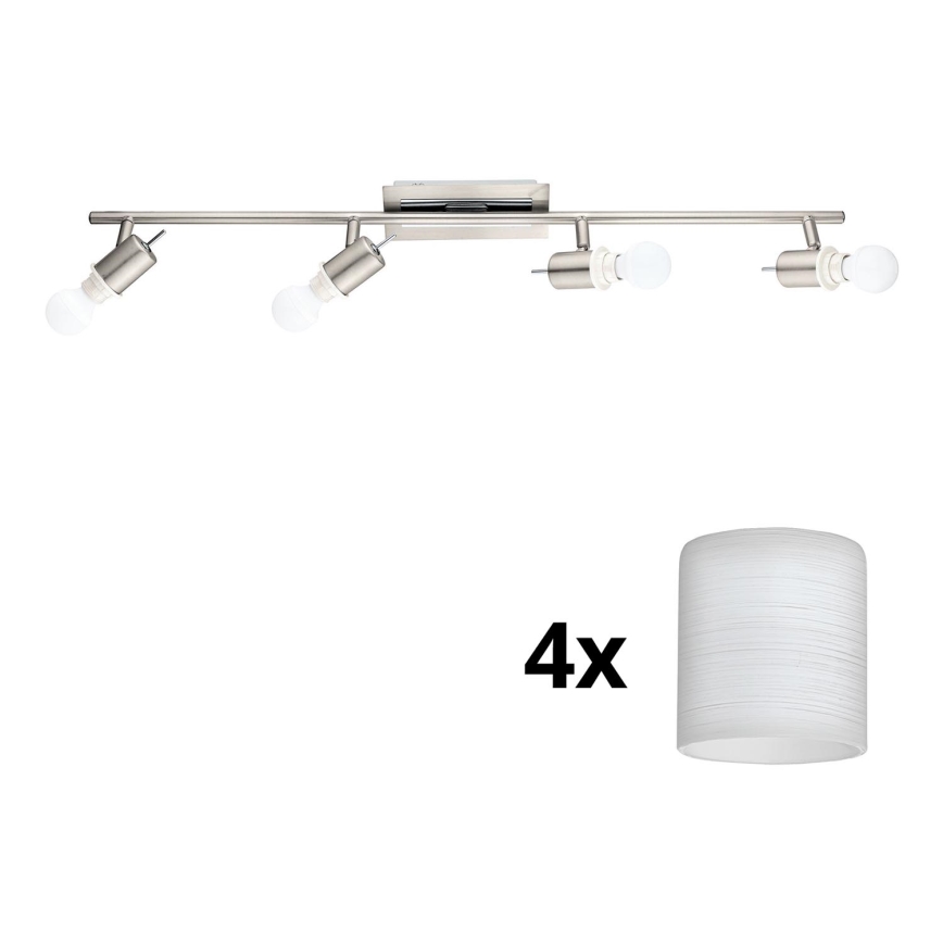 Eglo - Світлодіодний точковий світильник MY CHOICE 4xE14/4W/230V матовий хром/білий