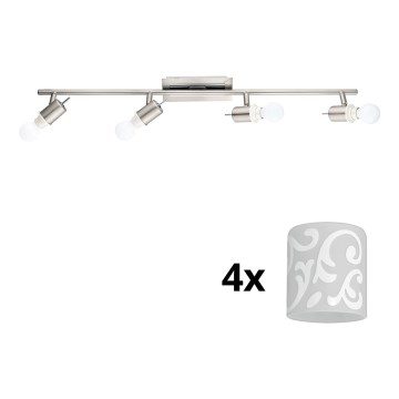Eglo - Світлодіодний точковий світильник MY CHOICE 4xE14/4W/230V матовий хром/білий