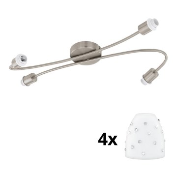 Eglo - Світлодіодний точковий світильник MY CHOICE 4xE14/4W/230V матовий хром/білий