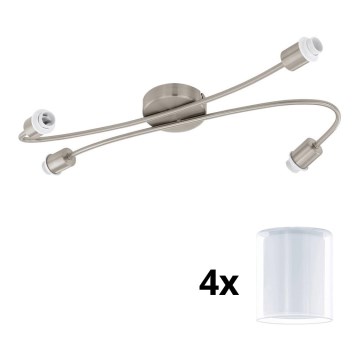 Eglo - Світлодіодний точковий світильник MY CHOICE 4xE14/4W/230V матовий хром/білий