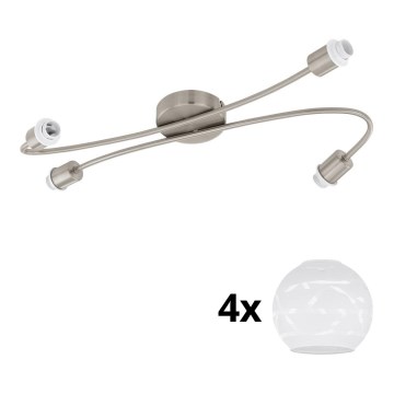 Eglo - Світлодіодний точковий світильник MY CHOICE 4xE14/4W/230V матовий хром/білий