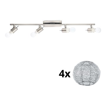 Eglo - Світлодіодний точковий світильник MY CHOICE 4xE14/4W/230V матовий хром