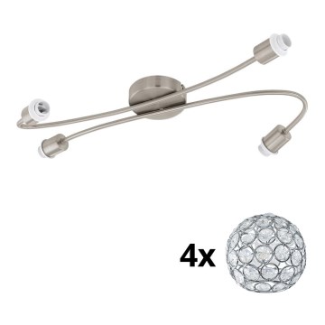 Eglo - Світлодіодний точковий світильник MY CHOICE 4xE14/4W/230V матовий хром