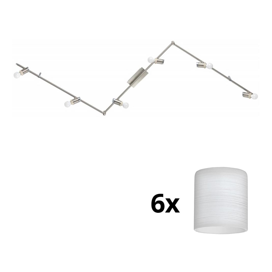Eglo - Світлодіодний точковий світильник MY CHOICE 6xE14/4W/230V матовий хром/білий