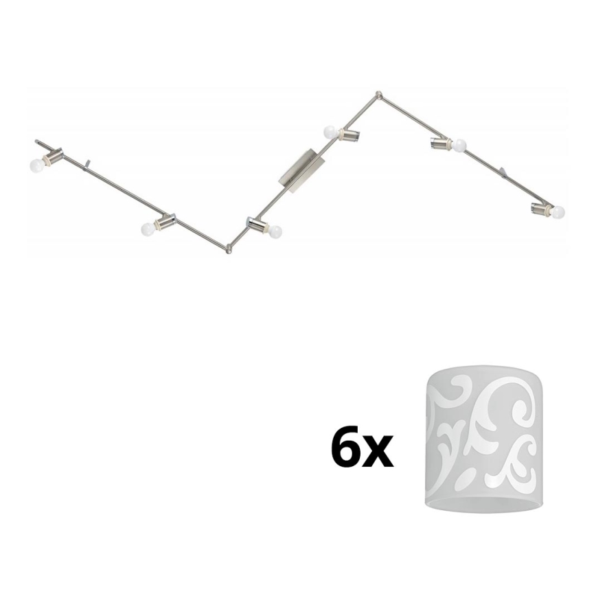 Eglo - Світлодіодний точковий світильник MY CHOICE 6xE14/4W/230V матовий хром/білий