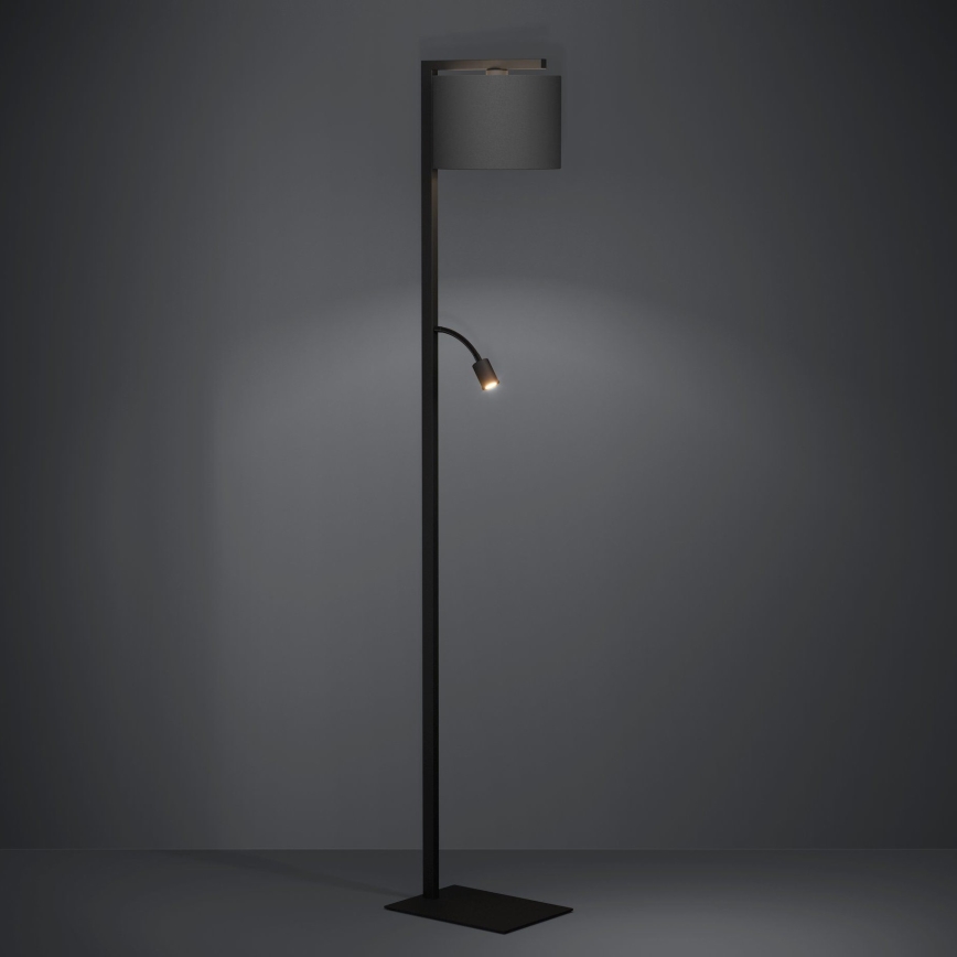 Eglo - Світлодіодний торшер 1xE27/40W/230V + LED/3,8W 3000K чорний