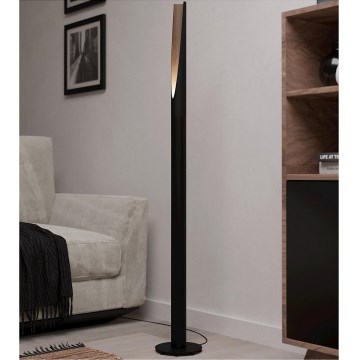 Eglo - Світлодіодний торшер 1xGU10/4,5W/230V чорний/коричневий