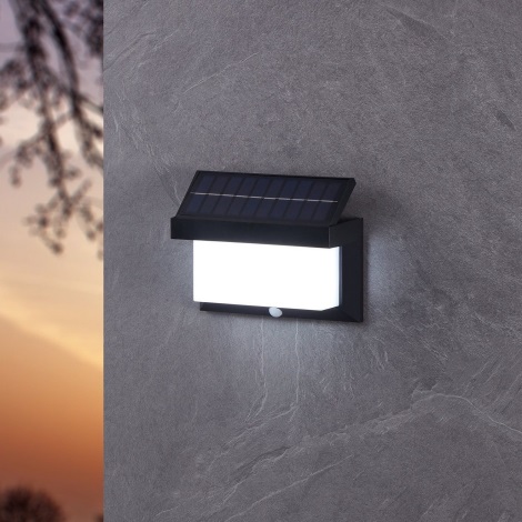 Eglo - Світлодіодний настінний світильник з датчиком на сонячній батареї LED/3,84W/3,7V IP44