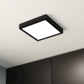 Eglo - Світлодіодний стельовий світильник для ванної кімнати LED/17W/230V IP44 чорний