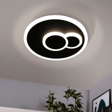 Eglo - Світлодіодний стельовий світильник LED/7,8W/230V діаметр 20 cm чорний