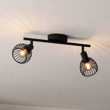 Eglo - Точечный светильник 2xE14/40W/230V черный