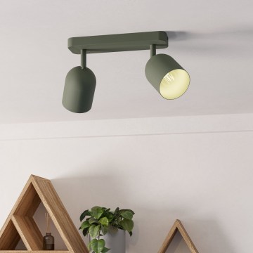 Eglo - Точечный светильник 2xE14/40W/230V зелёный