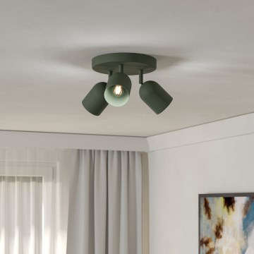 Eglo - Точечный светильник 3xE14/40W/230V, Ø 25 см, зелёный