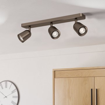 Eglo - Точечный светильник 3xGU10/10W/230V бронзовый