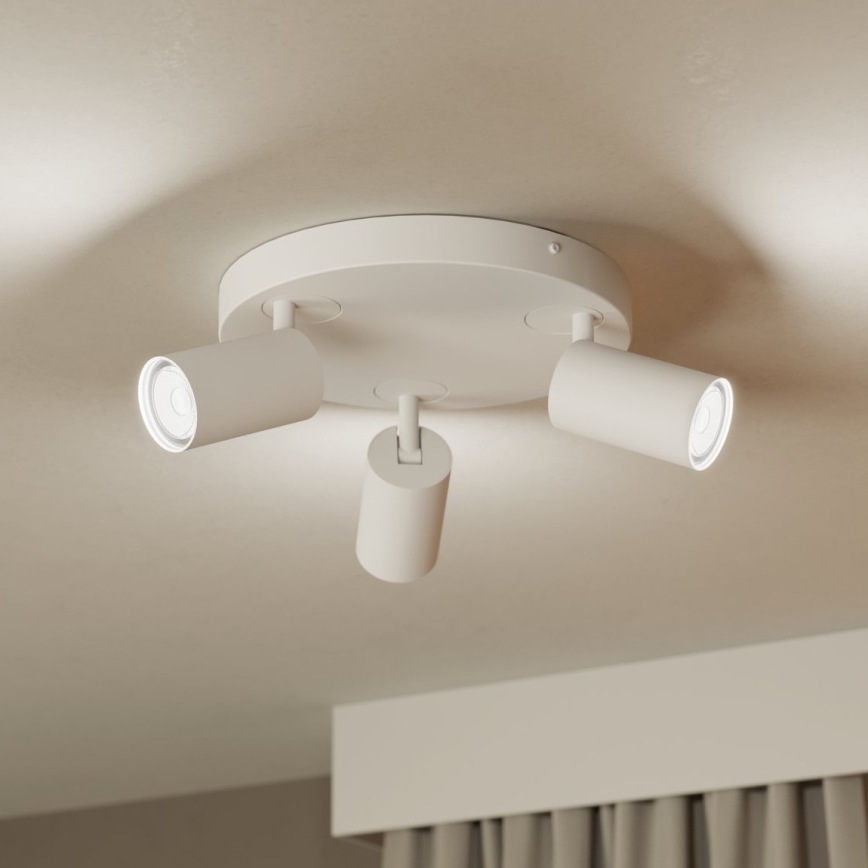 Eglo - Точковий LED RGBW світильник з регулюванням яскравості 3xGU10/4,9W/230V білий