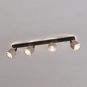 Eglo - Точковий світильник 4xE14/40W/230V чорний/бежевий