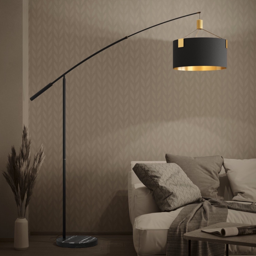 Eglo - Торшер 3xE27/40W/230V черный/золотистый