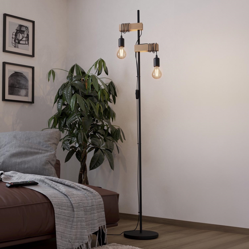 Eglo - Торшер TOWNSHEND 2xE27/10W/230V - сертифицировано FSC
