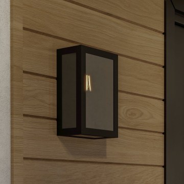 Eglo - Уличный настенный светильник 1xE27/60W/230V IP44 черный/дымчатый