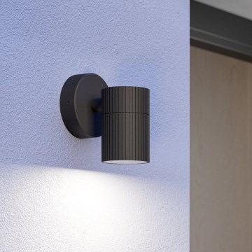 Eglo - Уличный настенный светильник 1xGU10/28W/230V IP44 чёрный