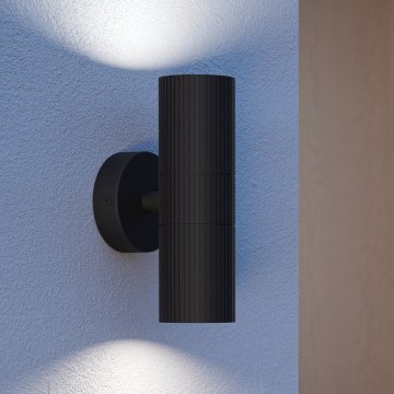 Eglo - Уличный настенный светильник 2xGU10/28W/230V IP44 черный