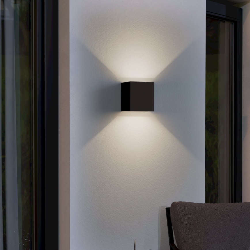 Eglo - Уличный светодиодный настенный светильник 2xLED/2,8W/230V IP54 черный