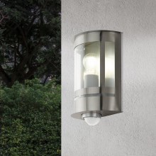 Eglo - Уличный настенный светильник с датчиком 1xE27/60W/230V