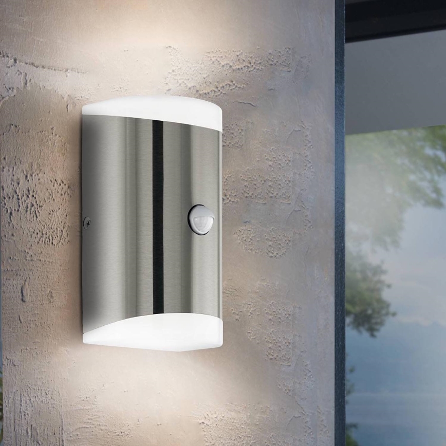 Eglo - Уличный светодиодный настенный светильник с датчиком 2xGU10/4,6W/230V IP44