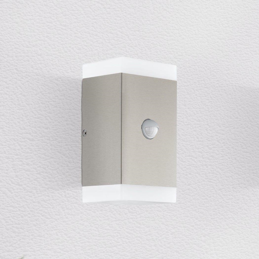 Eglo - Уличный светодиодный настенный светильник с датчиком 2xGU10/4,6W/230V IP44