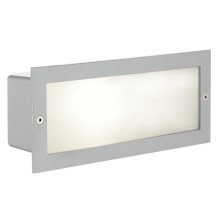 EGLO - Уличный встроенный светильник 1xE27/60W серебристый/белый IP44