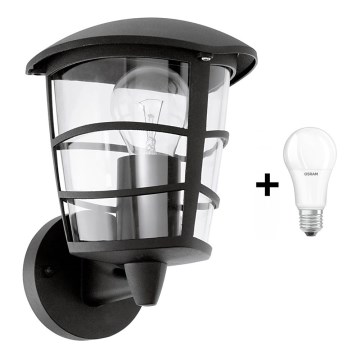 Eglo - Вуличний світлодіодний настінний світильник 1xE27/8,5W/230V IP44