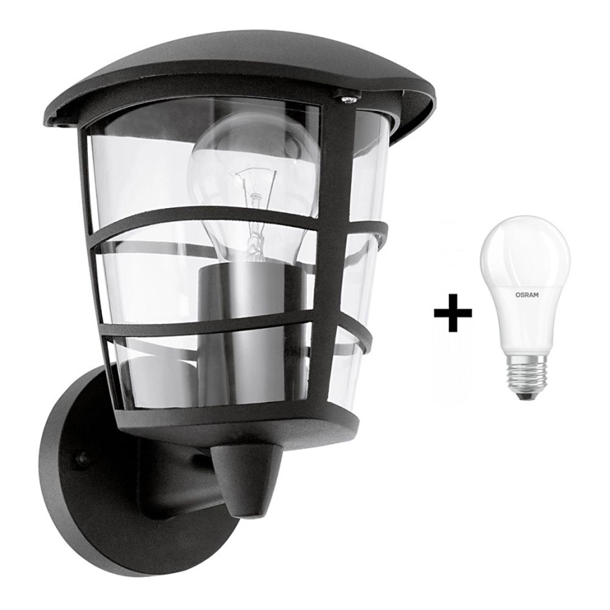 Eglo - Вуличний світлодіодний настінний світильник 1xE27/8,5W/230V IP44