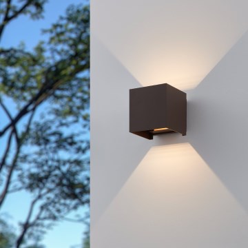 Eglo - Вуличний світлодіодний настінний світильник 2xLED/2,8W/230V IP54 коричневий