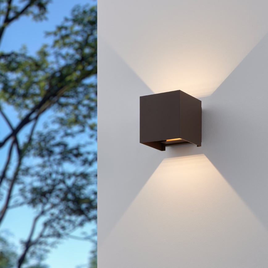 Eglo - Вуличний світлодіодний настінний світильник 2xLED/2,8W/230V IP54 коричневий