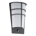 Eglo - Вуличний світлодіодний настінний світильник з датчиком 2xLED/2,5W