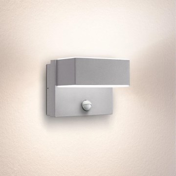 Eglo - Вуличний світлодіодний настінний світильник з датчиком 2xLED/5,6W/230V IP44