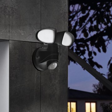 Eglo - Вуличний світлодіодний настінний світильник з датчиком 2xLED/7,5W/230V IP44