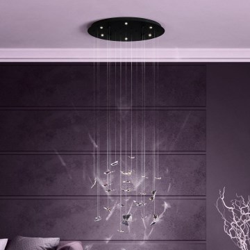 Eglo - затемнювана LED-люстра на тросі 6xLED/4,2W/230V чорна/прозора