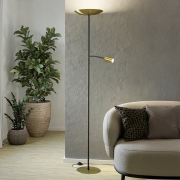 Eglo - затемнюваний світлодіодний підлоговий світильник LED/26,5W/230V + LED/4W золотий